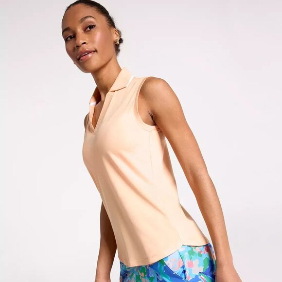 Walter Hagen Tops - Walter Hagen Women's Performance 11 Sleeveless Johnny Peach Fuzz Medium Preppy